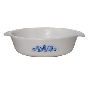Anchor Hocking Fire-King blue cornflower casserole dish 2QT Round Vintage